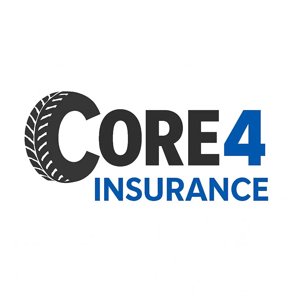 Core4 Insurance logo with tire tread design on the letter C.